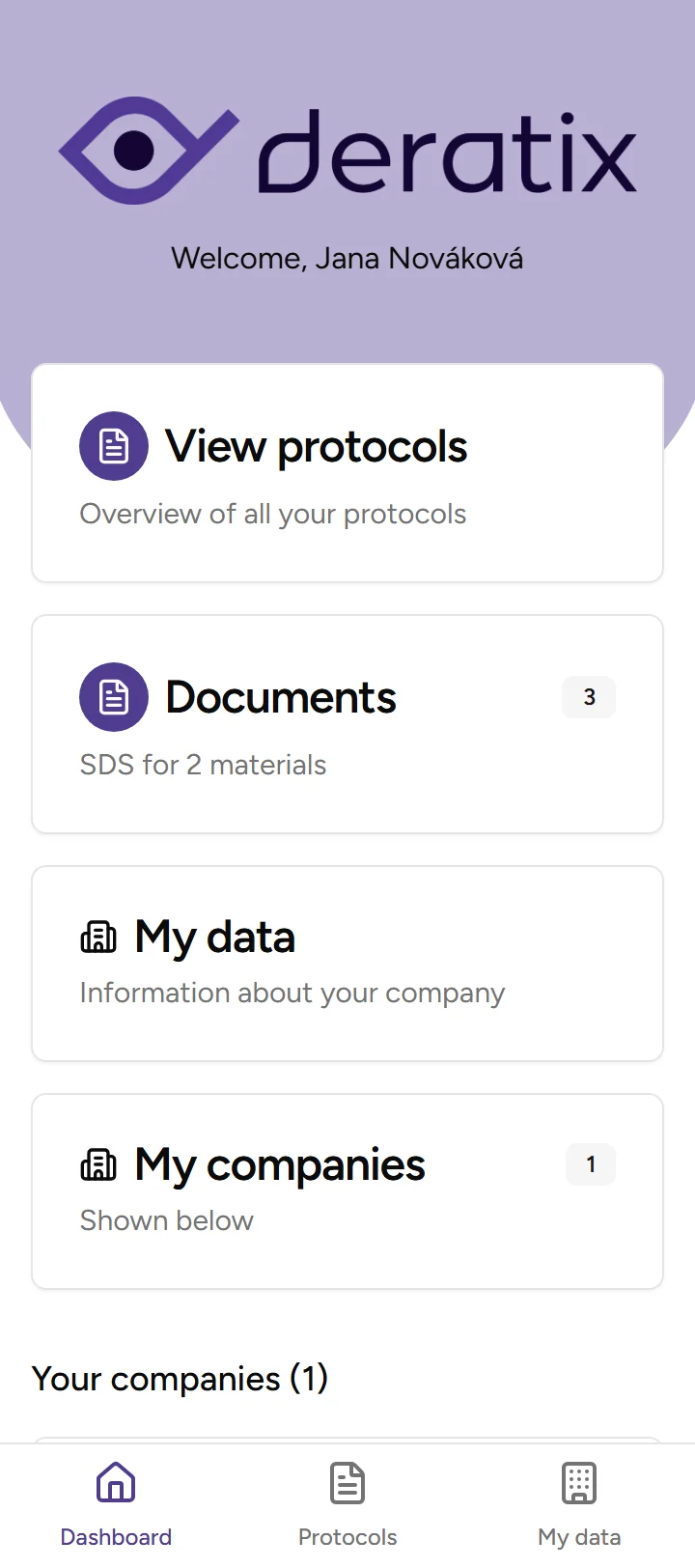 Client portal - mobile