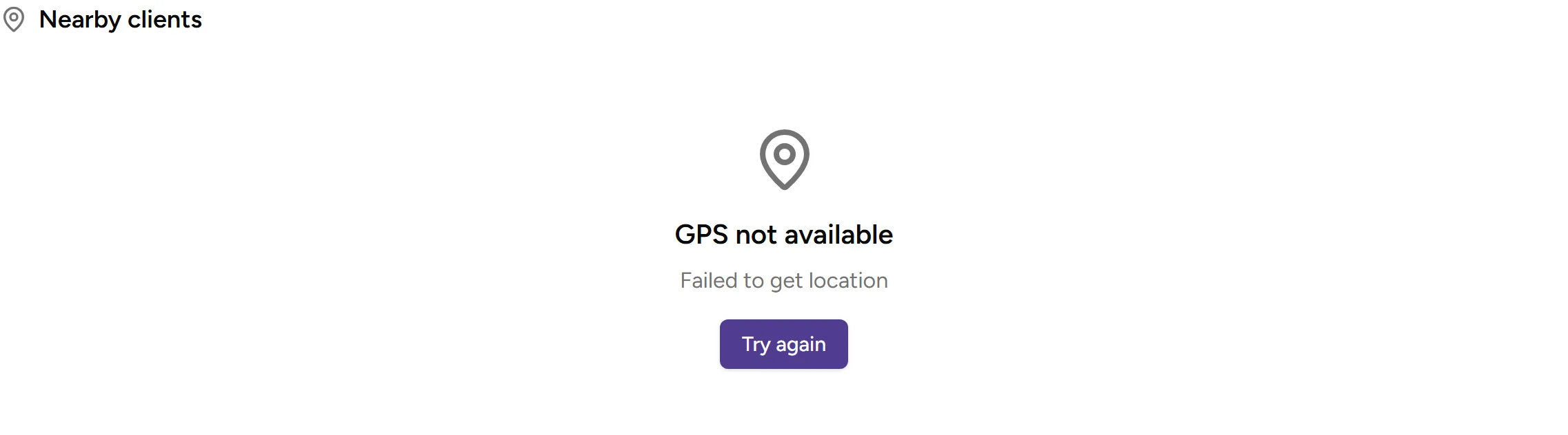 GPS geolocation - desktop