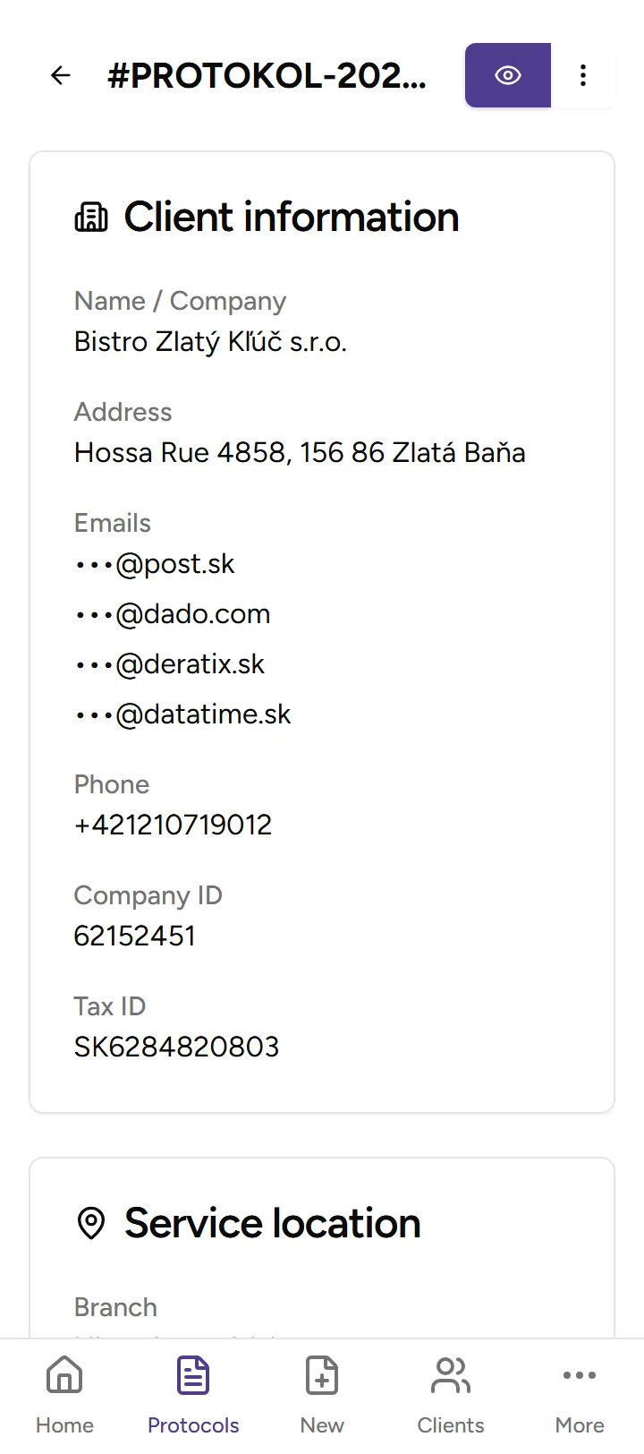 PDF protocol generation - mobile