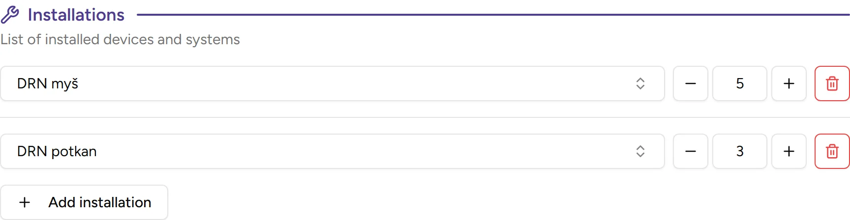 Installation tracking - desktop