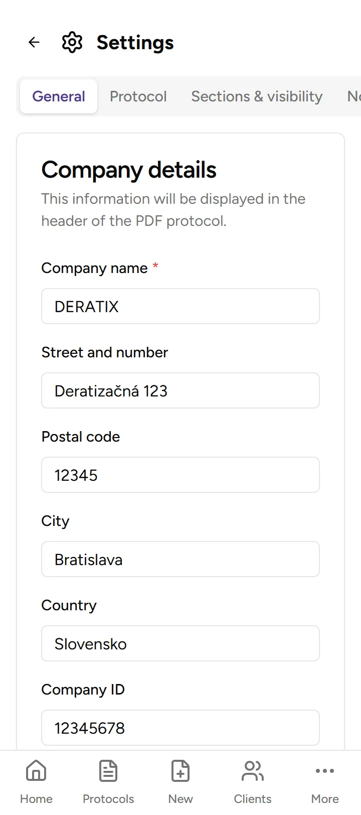 Your company branding - mobile