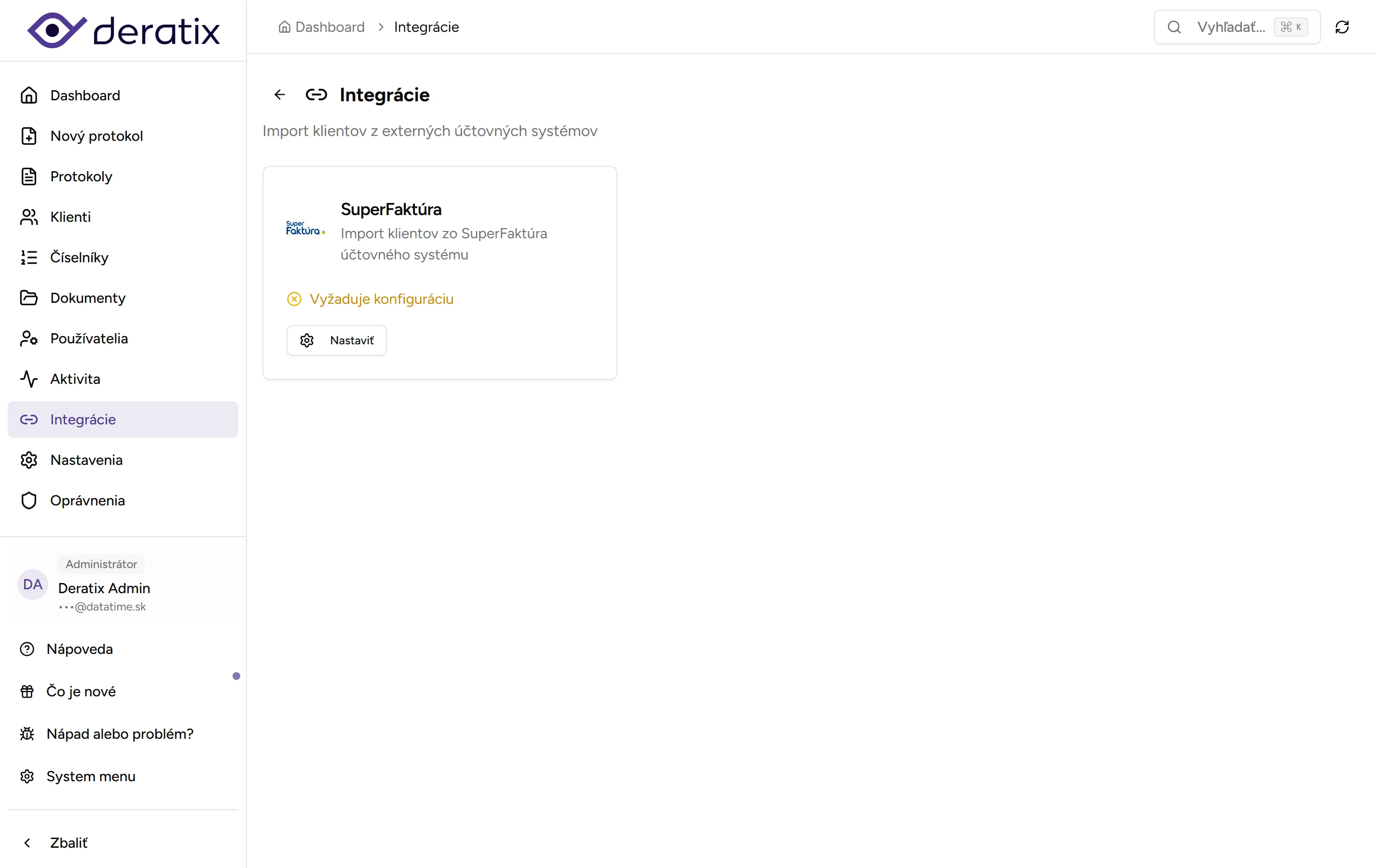 Integrácie - Desktop