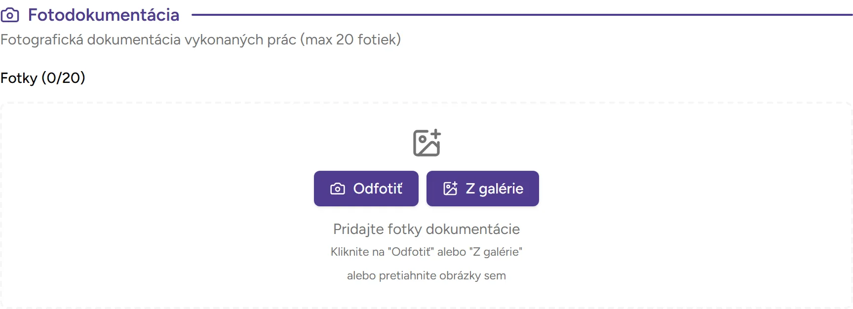 Sekcia fotodokumentácie Sekcia fotodokumentácie - Desktop