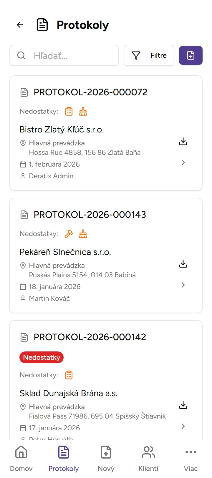 História protokolov - Mobile