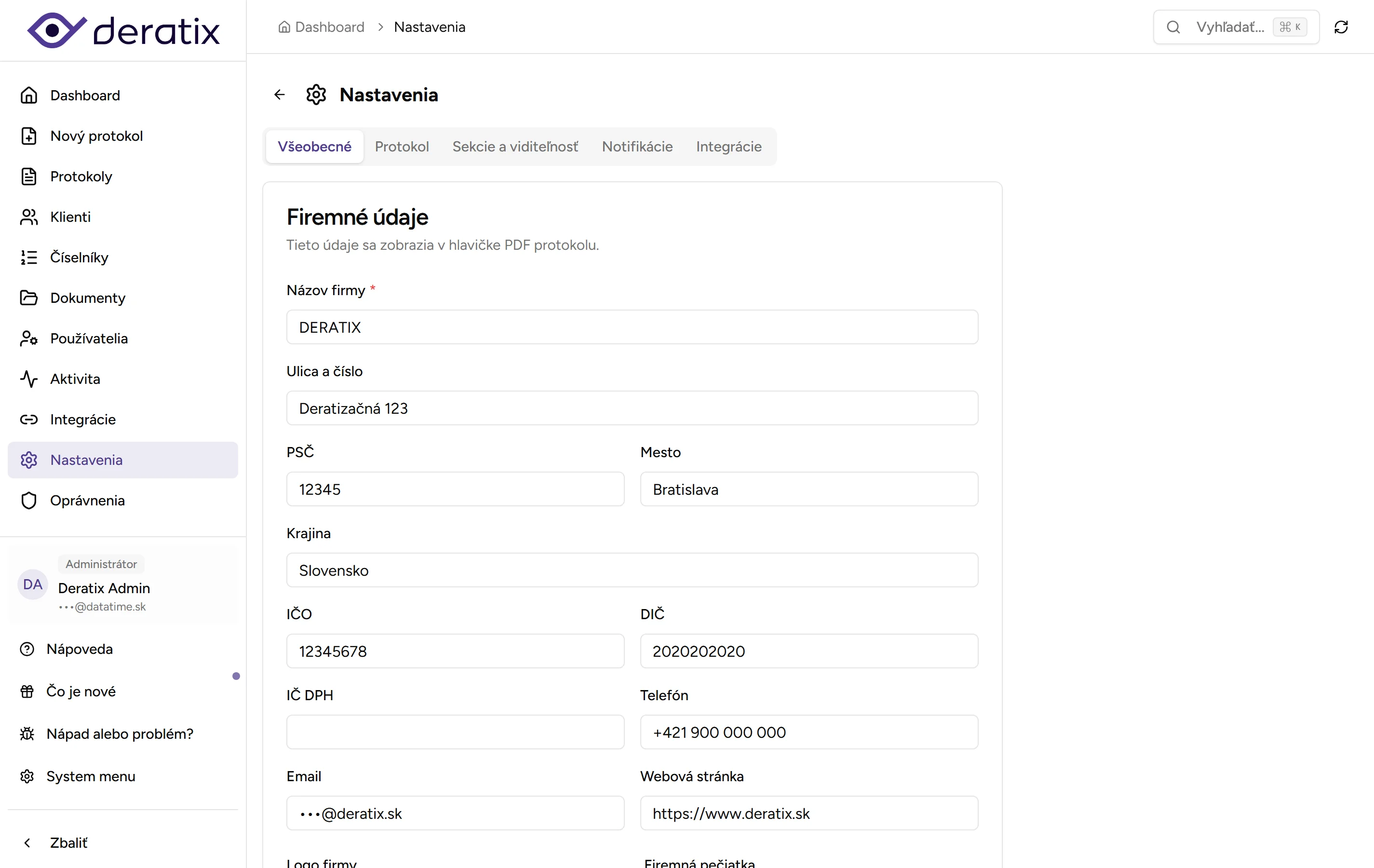 Nastavenia aplikácie - Desktop